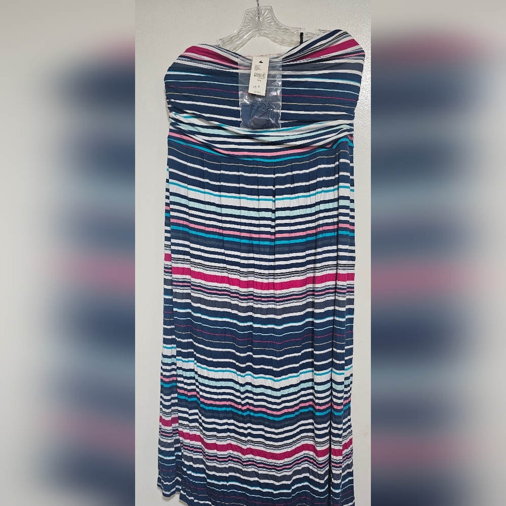 NWT Stripef Lane Bryant convertible Stapless Stretch Midi Dress Size 14/16